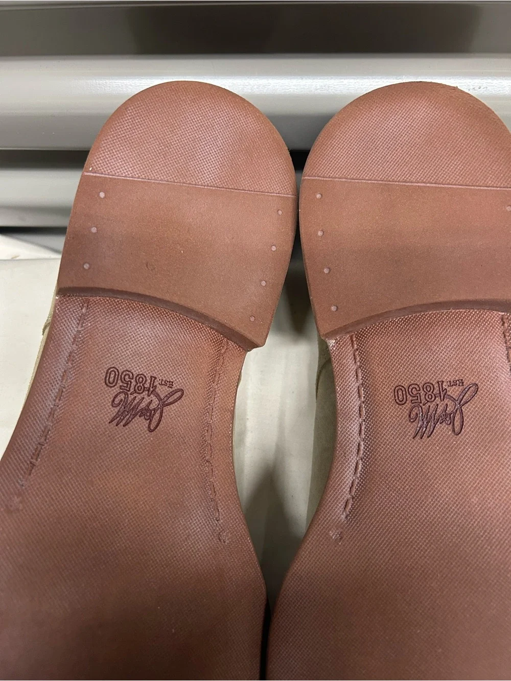 Johnston & Murphy Suede Derbys in Light Taupe
